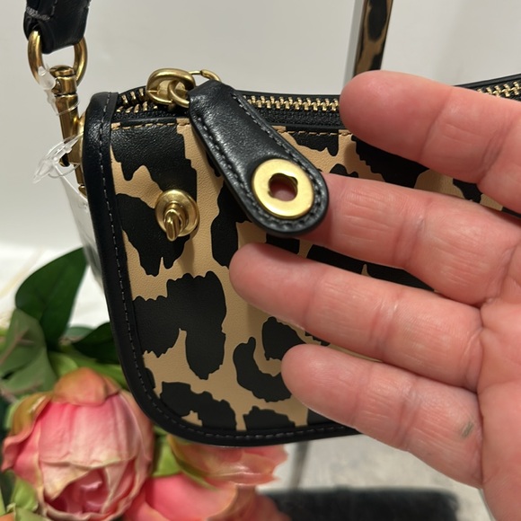 Coach Leopard print handbag swinger 20 and credit card wallet set - Picture 8 of 15